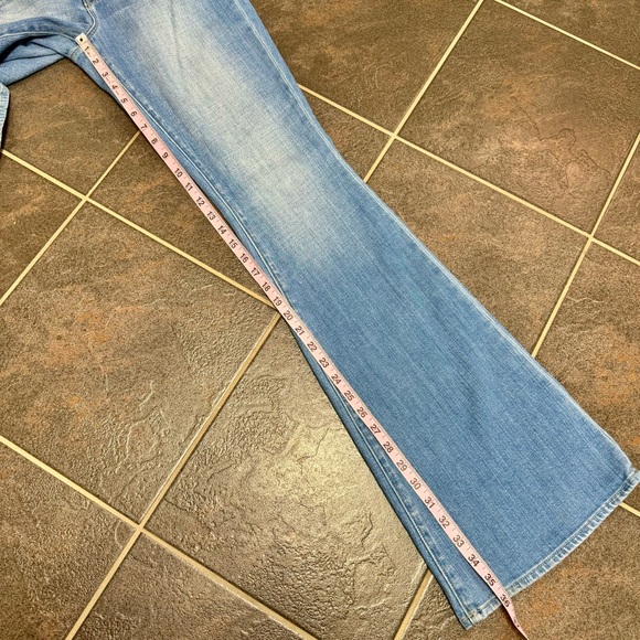 L'AGENCE Bell High Rise Flare Denim Jeans Ashford Wash Light Blue 27 - Picture 12 of 16